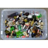 A BOX WITH APPROXIMATELY 150 VARIOUS ALCOHOL MINIATURES