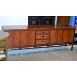 A REPRODUCTION MAHOGANY SIDEBOARD