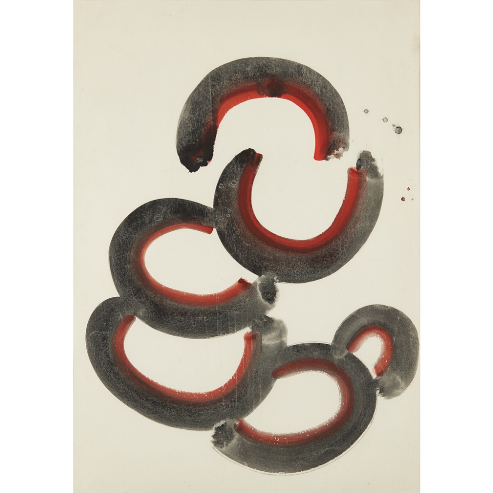 [§] SIR TERRY FROST R.A. (BRITISH 1915-2003) UNTITLED (CURVES) C.1975/76, watercolour 73cm x 52cm (