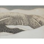 [§] BET LOW A.R.S.A, R.S.W. (SCOTTISH 1924-2007) WINTER LANDSCAPE Signed, gouache 26cm x 35cm (10.