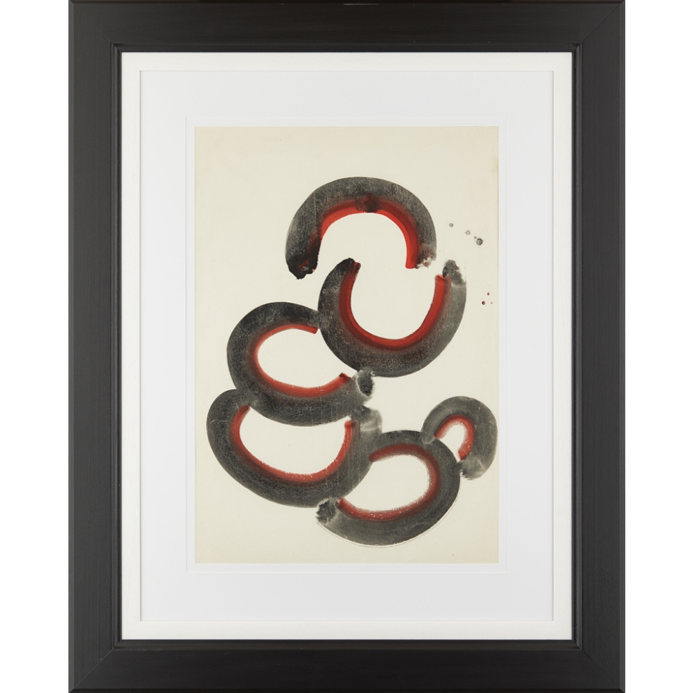 [§] SIR TERRY FROST R.A. (BRITISH 1915-2003) UNTITLED (CURVES) C.1975/76, watercolour 73cm x 52cm ( - Image 2 of 2