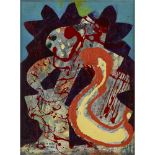 [§] EILEEN AGAR R.A. (ARGENTINIAN/BRITISH 1899-1991) APOLLO Signed, oil on canvas 40cm x 29cm (15.