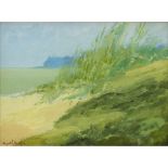 [§] HUGH MCINTYRE (SCOTTISH B. 1943) SHORE GRASSES Signed, oil on board 27.5cm x 37.5cm (11in x 14.