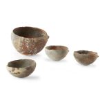 FOUR CYPRIOT BOWLS EARLY BRONZE AGE 2500-1900 BC pottery, four red polished ware bowls of