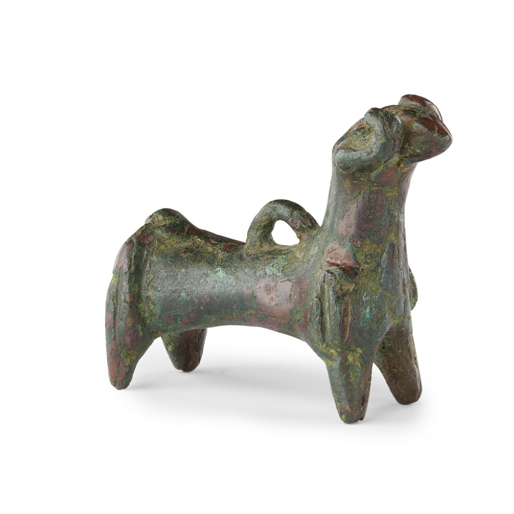 AMLASH BRONZE PENDANT BRONZE AGE 1000 - 800 BC bronze pendant in the form of a standing ram, with