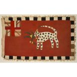FANTE ASAFO FLAG: AFTER THE LEOPARD THERE IS NO OTHER (ANIMAL) GHANA, C.1900 cotton applique flag, a