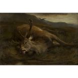 ROBERT ALEXANDER R.S.A., R.S.W. (SCOTTISH 1840-1923)THE DEAD STAG Signed, oil on canvas100cm x 145cm