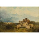 WILLIAM WATSON (SCOTTISH 19TH CENTURY)SHEEP IN A LANDSCAPE Signed and dated 64, oil on canvas45.