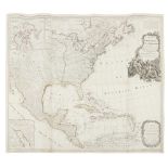 North America Map - Robert SayerA new map of North America, with the West India Islands. Divided