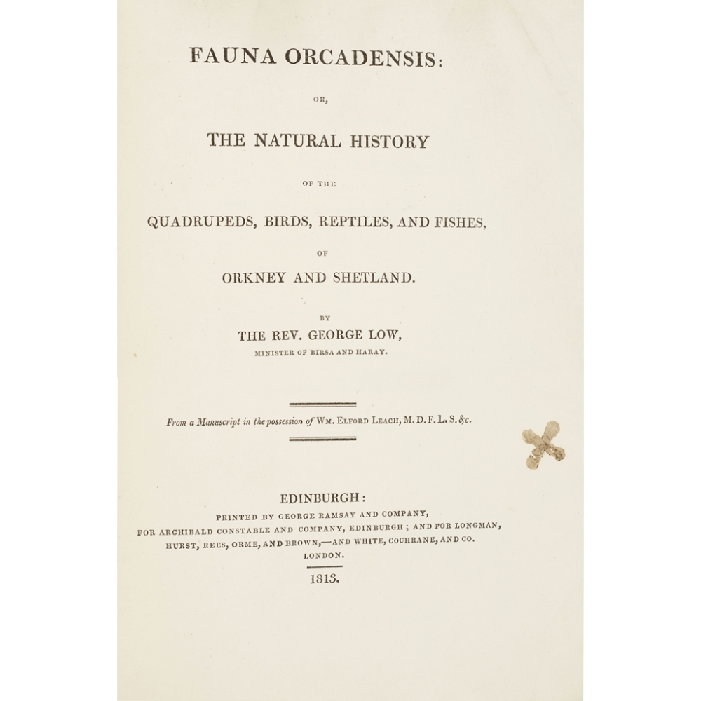 Low, GeorgeFauna Orcadensis: or, the Natural History of the Quadrupeds, Birds, Reptiles, and Fishes,