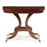 A SCOTTISH REGENCY MAHOGANY FOLDOVER CARD TABLE, IN THE MANNER OF WILLIAM TROTTER, EDINBURGH EARLY