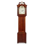 A SCOTTISH OAK-CASED LONGCASE CLOCK BY GEORGE HARDY, OLD DEER LATE 18TH CENTURY the twin train