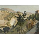 [§] JOHN ALDRIDGE R.A. (BRITISH 1905-1983) ON THE OUTSKIRTS OF URBINO Signed and dated 1959, oil