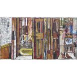 [§] JOHN BRATBY R.A. (BRITISH 1928-1992) WATCHING TV Signed and dated 'May '58', oil on canvas 203cm