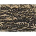 [§] SIR WILLIAM MACTAGGART P.R.S.A., R.S.W. (SCOTTISH 1903-1981) HARVEST IN THE PENTLANDS Signed,