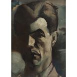 [§] WILLIAM JOHNSTONE O.B.E. (SCOTTISH 1897-1981) PORTRAIT OF VICTOR BONHAM-CARTER Signed and