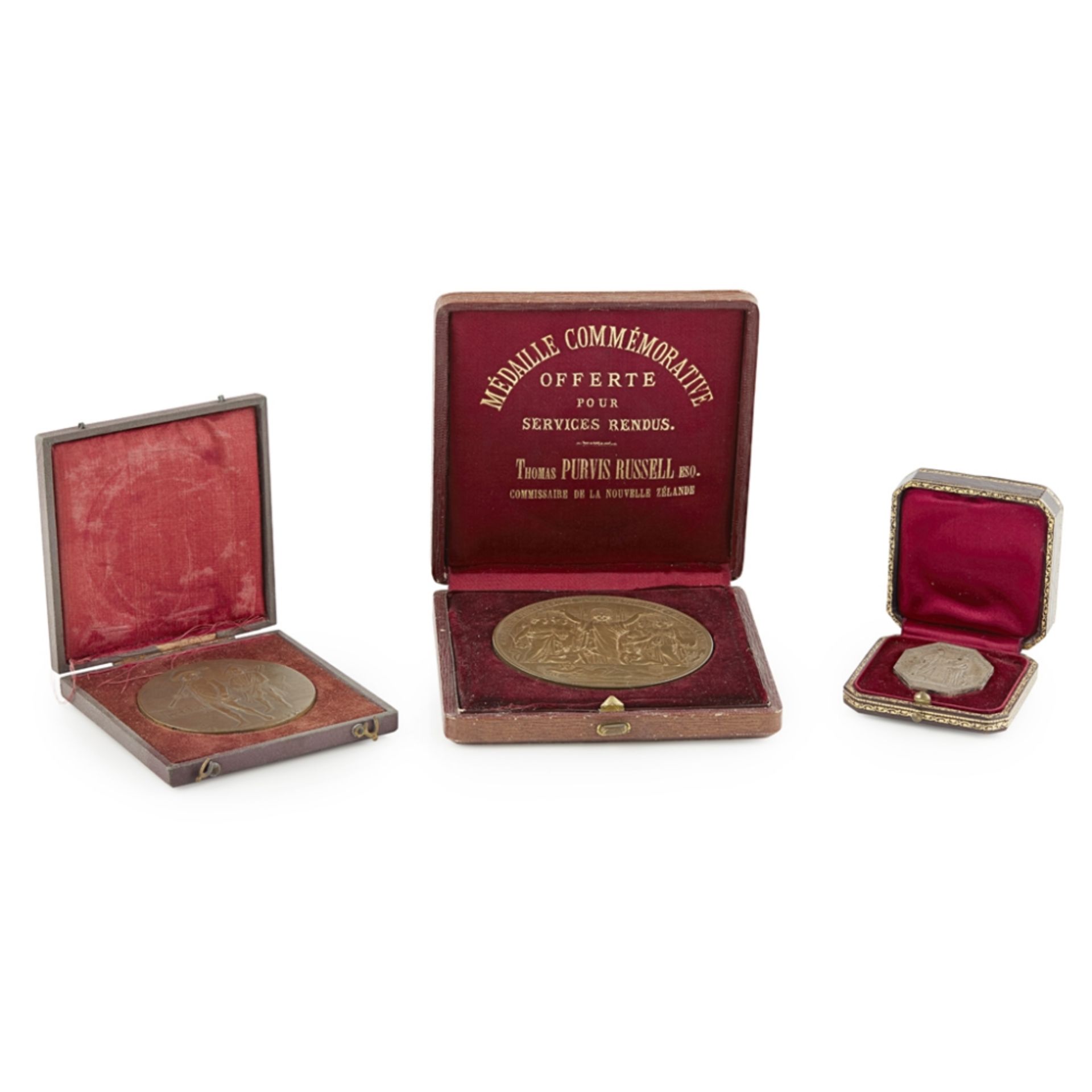 Golfing and French Exhibition medalsSt Cloud Country Club bronze medal, engraved with date 2 Juillet