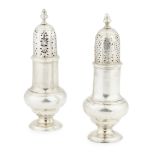 A matched pair of George III castersAdam Graham, Glasgow circa 1765, of baluster form, fully pierced