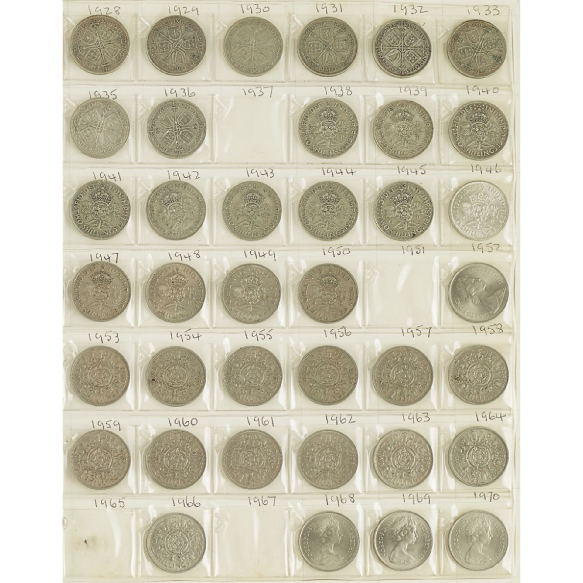 GB - An album coin sheets with silvercoins noted; 3ds various; 6ds, 1821, 1816, 1819, other - Image 3 of 3