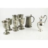 A collection of pewter relating to the United Free Church of Scotland Kirkpatrick Durham