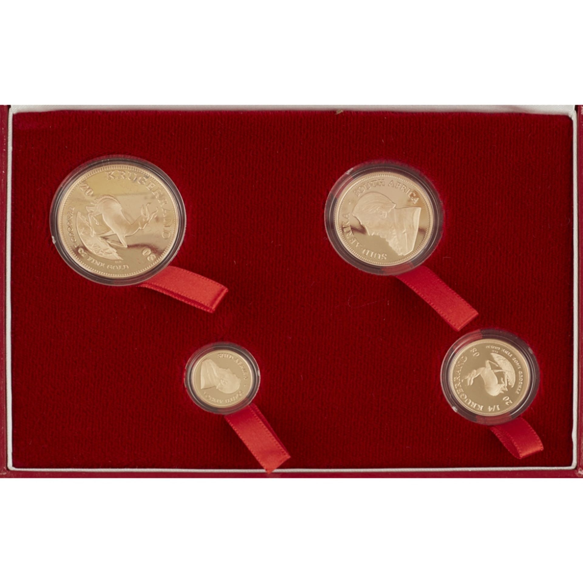 SA - A 2008 Krugerrand setcased and with certificate, comprising; full, half, quarter Krugerrands,