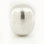 A silver egg. Piet Hein for Georg Jensen'Super Egg' of plain polished form, marked to inner