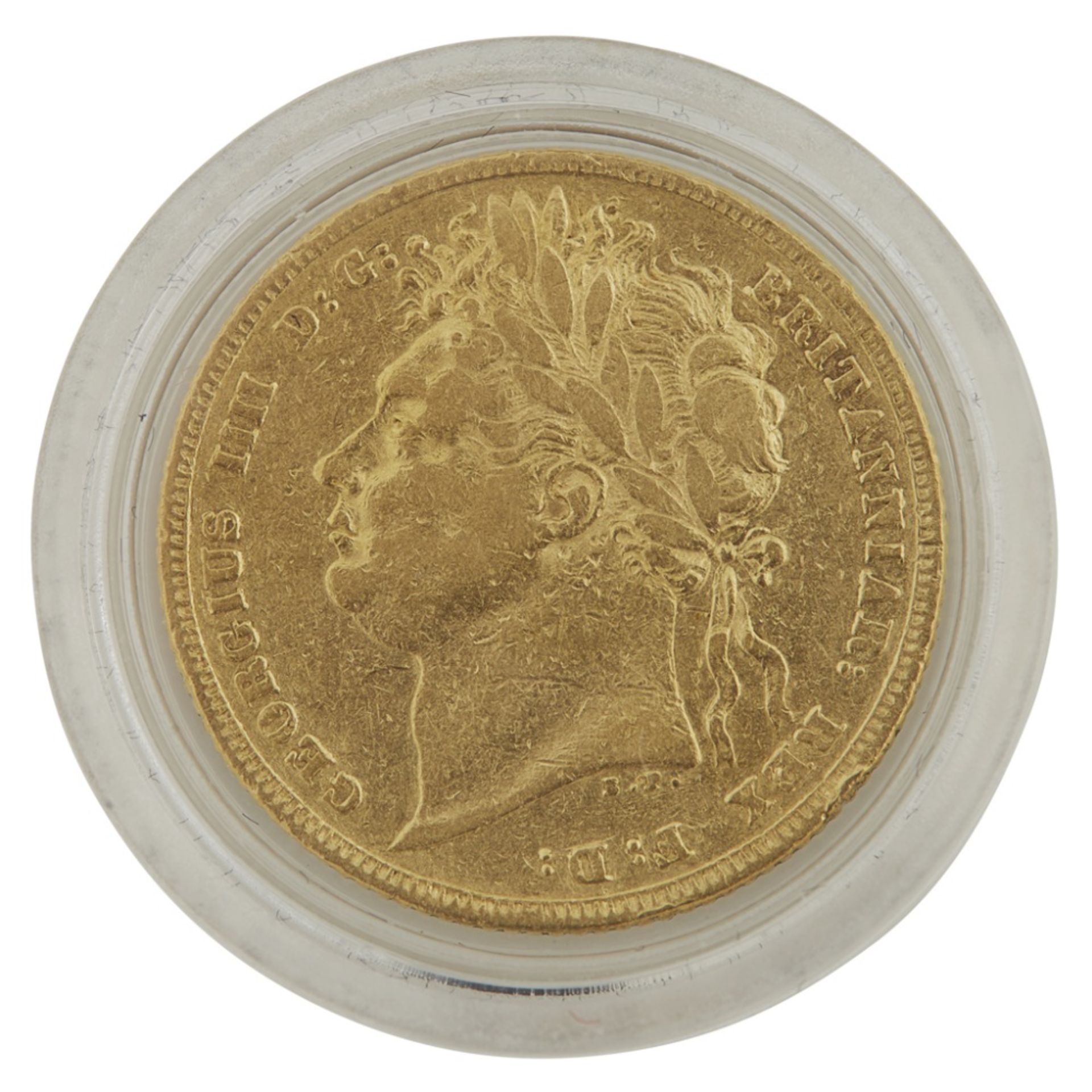 GB - A 1822 sovereignLaureate head portrait, St George design, all as issued - Image 2 of 2