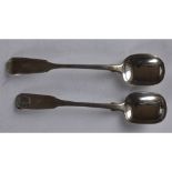 Aberdeen - Two Scottish provincial sugar spoonsPETER GILL Peter Gill marked PG, stylised plant /
