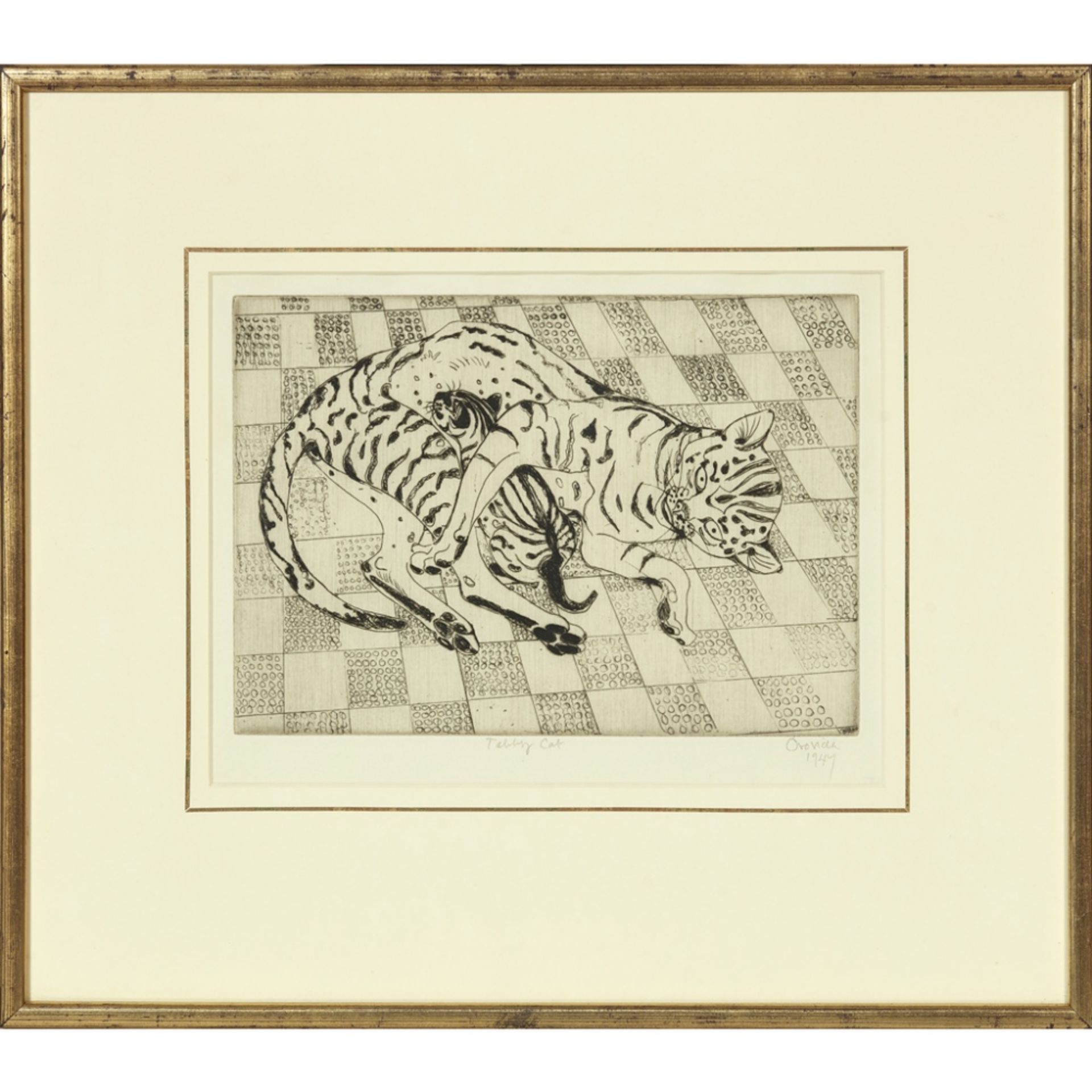 [§] DAME ELIZABETH BLACKADDER O.B.E., R.A., R.S.A., R.S.W., R.G.I. (SCOTTISH B.1931) HONG KONG CAT - Image 2 of 2