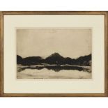 SIR DAVID YOUNG CAMERON R.A. (SCOTTISH 1865-1945) BEN LOMOND - 1923 Etching, 6th state, signed. 28cm