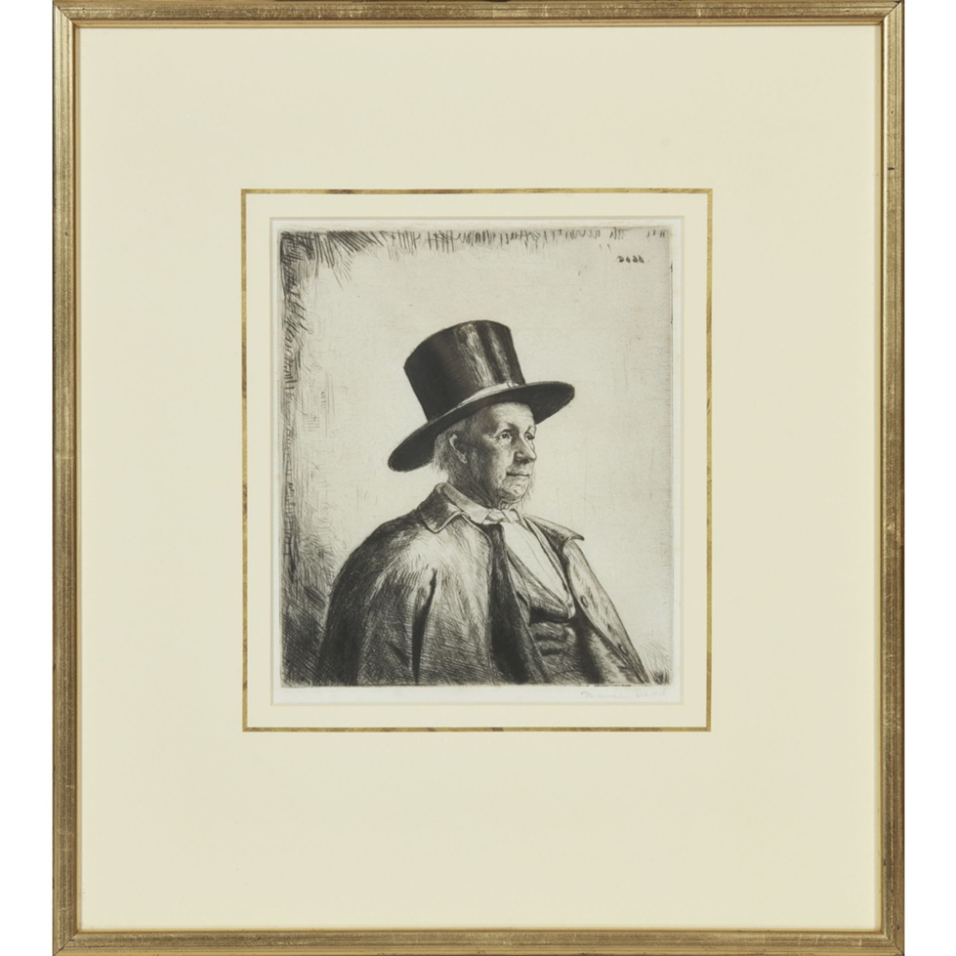 [§] AUGUSTUS JOHN O.M., R.A. (WELSH 1878-1961) BENJAMIN EVANS Etching, signed 14.5cm x 11.5cm (5. - Image 2 of 3