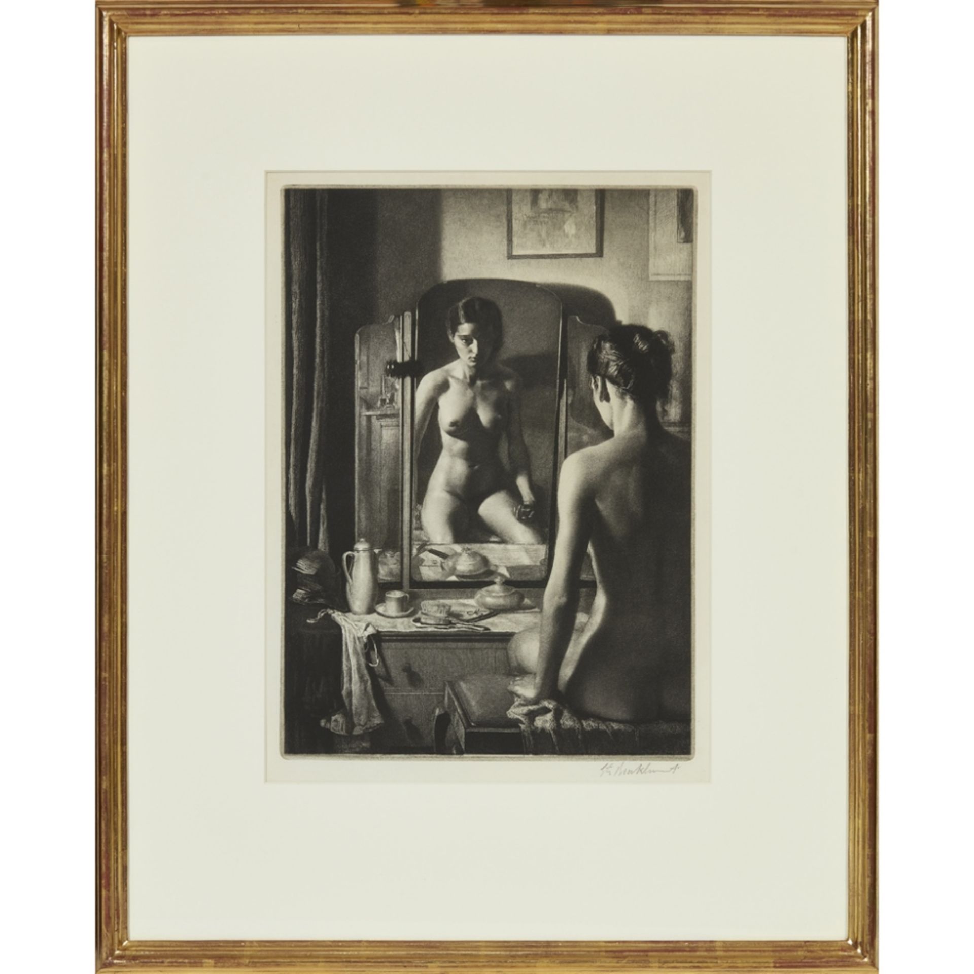 [§] GERALD LESLIE BROCKHURST (BRITISH 1890-1978) ADOLESCENCE Etching, signed 39cm x 28cm