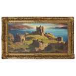 SIR DAVID YOUNG CAMERON R.A. (SCOTTISH 1865-1945) CASTLE URQUHART Signed, oil on canvas 43.5cm x