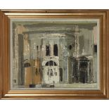 [§] JOHN PIPER C.H. (BRITISH 1903-1992) CHIESA DELLA SALUTE Screenprinted fabric, printed by