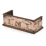 ENGLISH SCHOOL ARTS & CRAFTS COPPER BOOK TROUGH, CIRCA 1890 repoussé decorated with a squirrel in