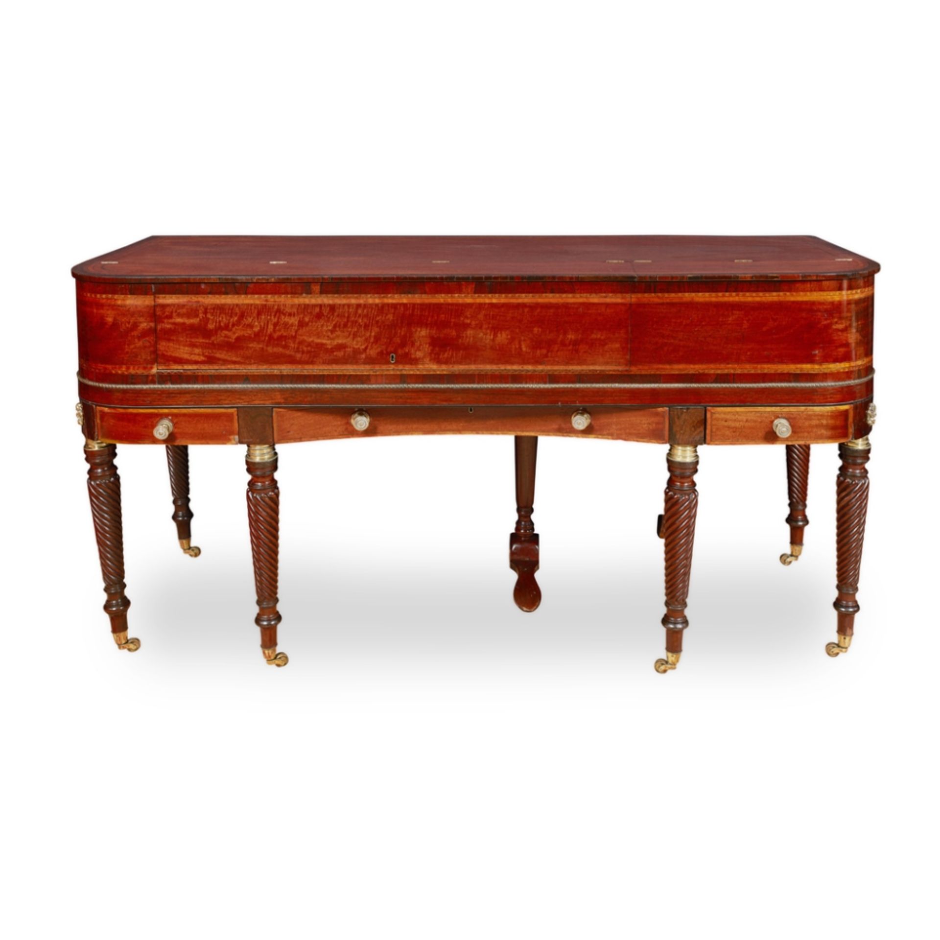 WILLIAM ROLFE & COMPANY, LONDON REGENCY MAHOGANY AND ROSEWOOD SQUARE PIANO, EARLY 19TH CENTURY the - Image 3 of 3