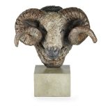 [§] HAMISH MACKIE (B. 1973) JACOB RAM HEAD bronze, numbered edition of 12, signed in the bronze