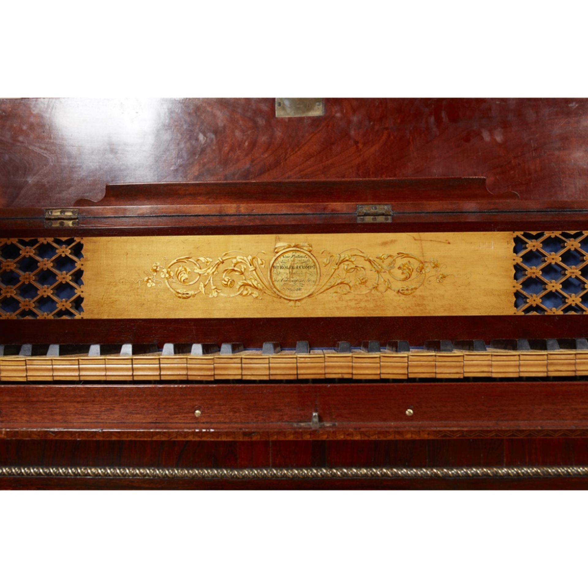 WILLIAM ROLFE & COMPANY, LONDON REGENCY MAHOGANY AND ROSEWOOD SQUARE PIANO, EARLY 19TH CENTURY the - Image 2 of 3