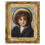 LATE 19TH CENTURY ENGLISH SCHOOL HEAD AND SHOULDER PORTRAIT OF GEORGE LUCAS RUXTON IN A SAILOR