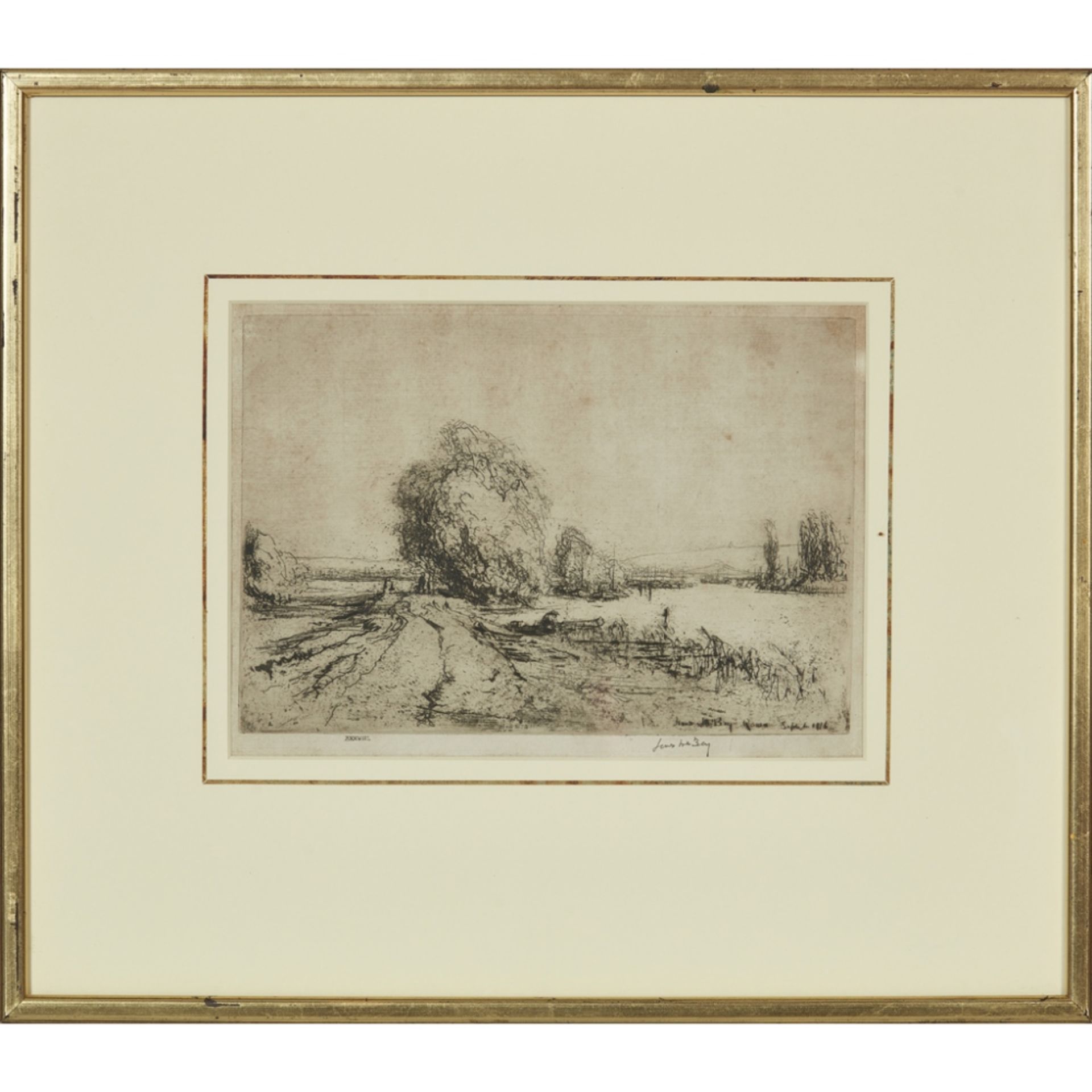 [§] JAMES MCBEY (SCOTTISH 1883-1959) BRIGHTLING SEA, 1922 Etching, signed and numbered XIII/L 23cm x - Image 3 of 3