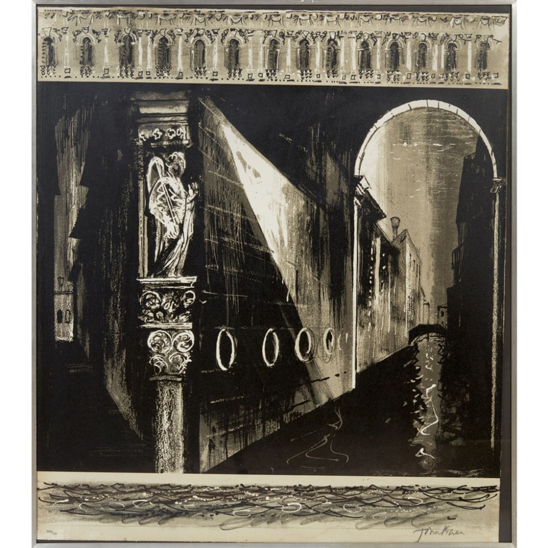 [§] JOHN PIPER C.H. (BRITISH 1903-1992) DEATH IN VENICE, SIDE PANEL LEFT Signed and numbered 66/70