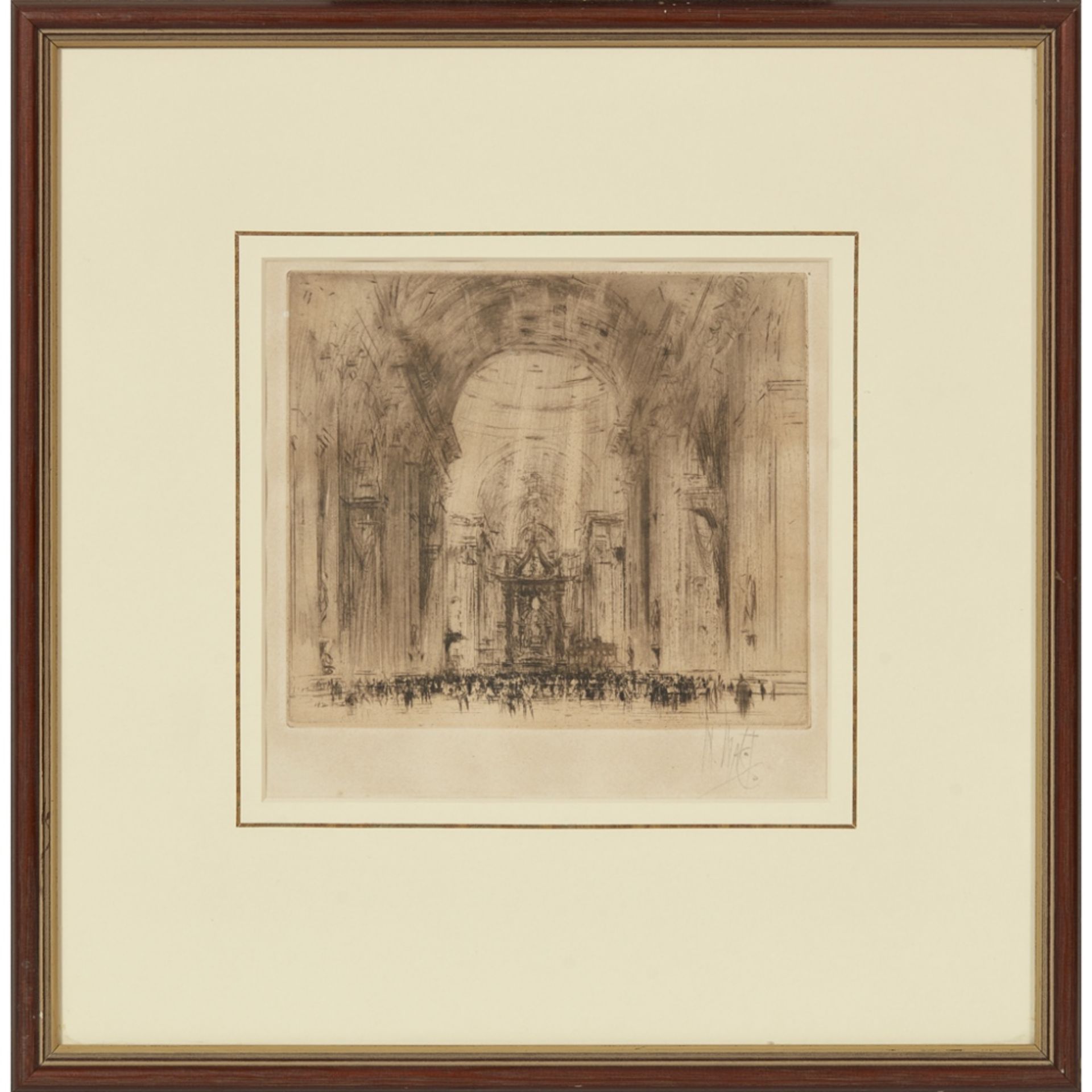 WILLIAM WALCOTT (BRITISH 1874-1943) THE BANK OF ENGLAND Etching, signed 11.5cm x 15cm (4.5in x - Image 2 of 4