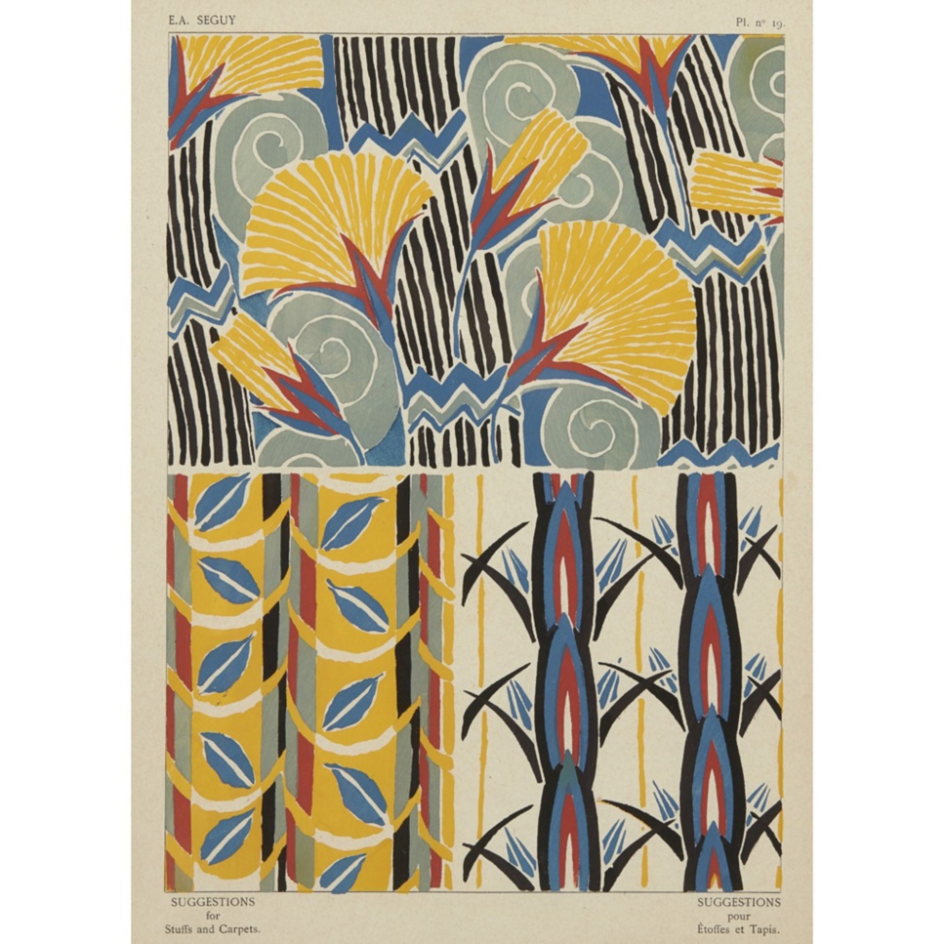 EUGÈNE ALAIN SÉGUY (1889-1985) 'SUGGESTIONS FOR STUFFS AND CARPETS', TWELVE ART DECO FRAMED - Image 20 of 24