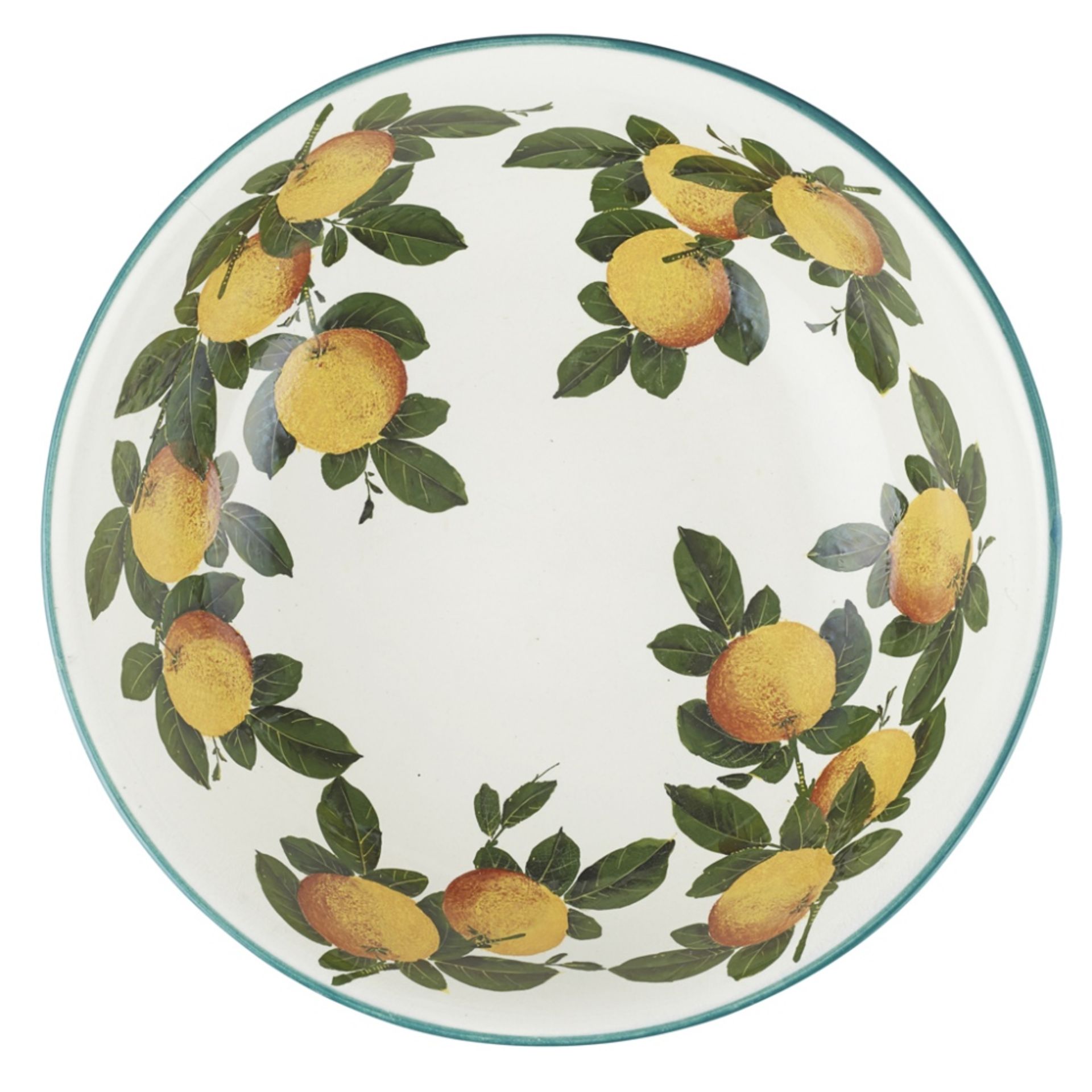 WEMYSS WARE 'ORANGES' PATTERN BASIN, CIRCA 1900 painted and impressed marks WEMYSS, painted - Image 2 of 2