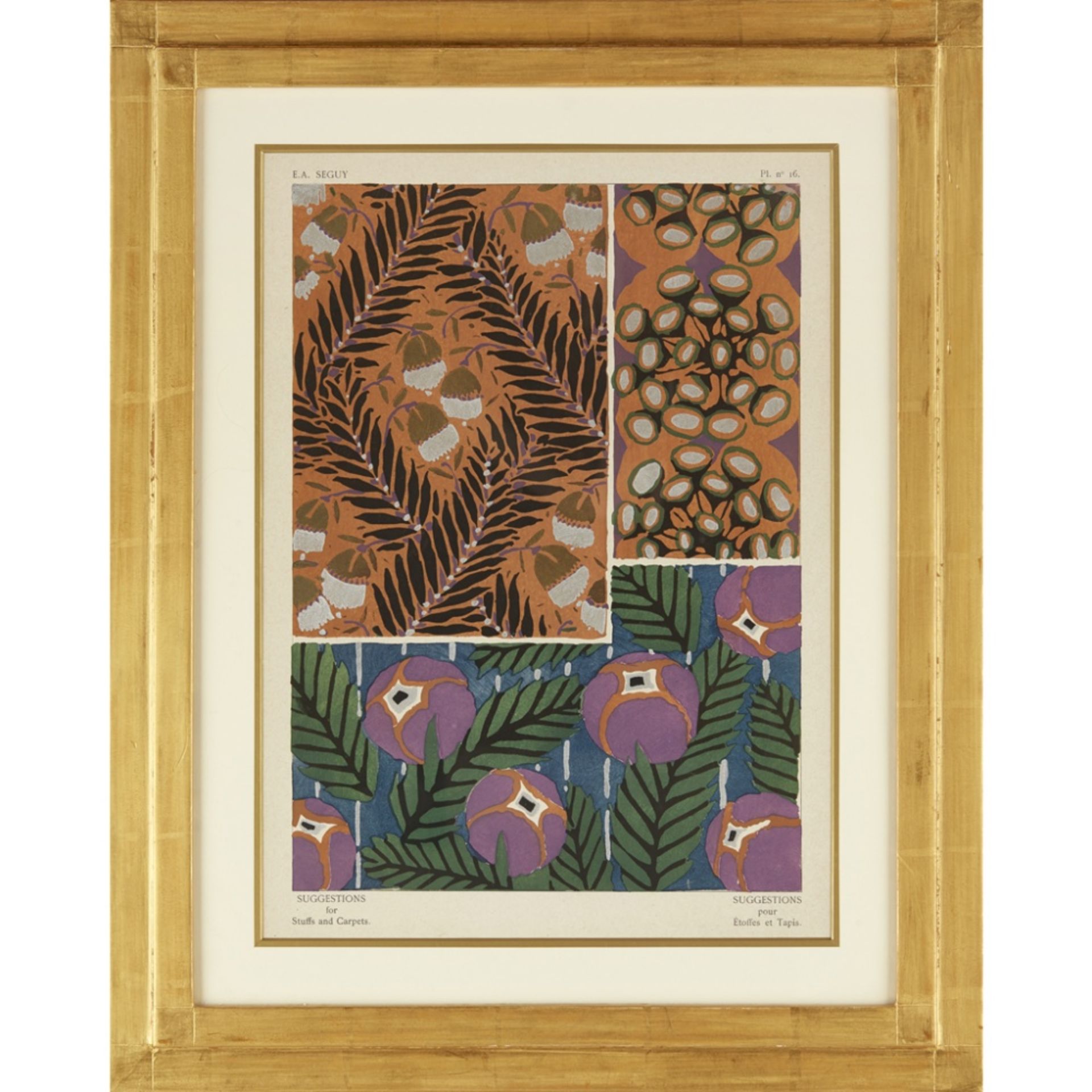 EUGÈNE ALAIN SÉGUY (1889-1985) 'SUGGESTIONS FOR STUFFS AND CARPETS', TWELVE ART DECO FRAMED - Image 9 of 24