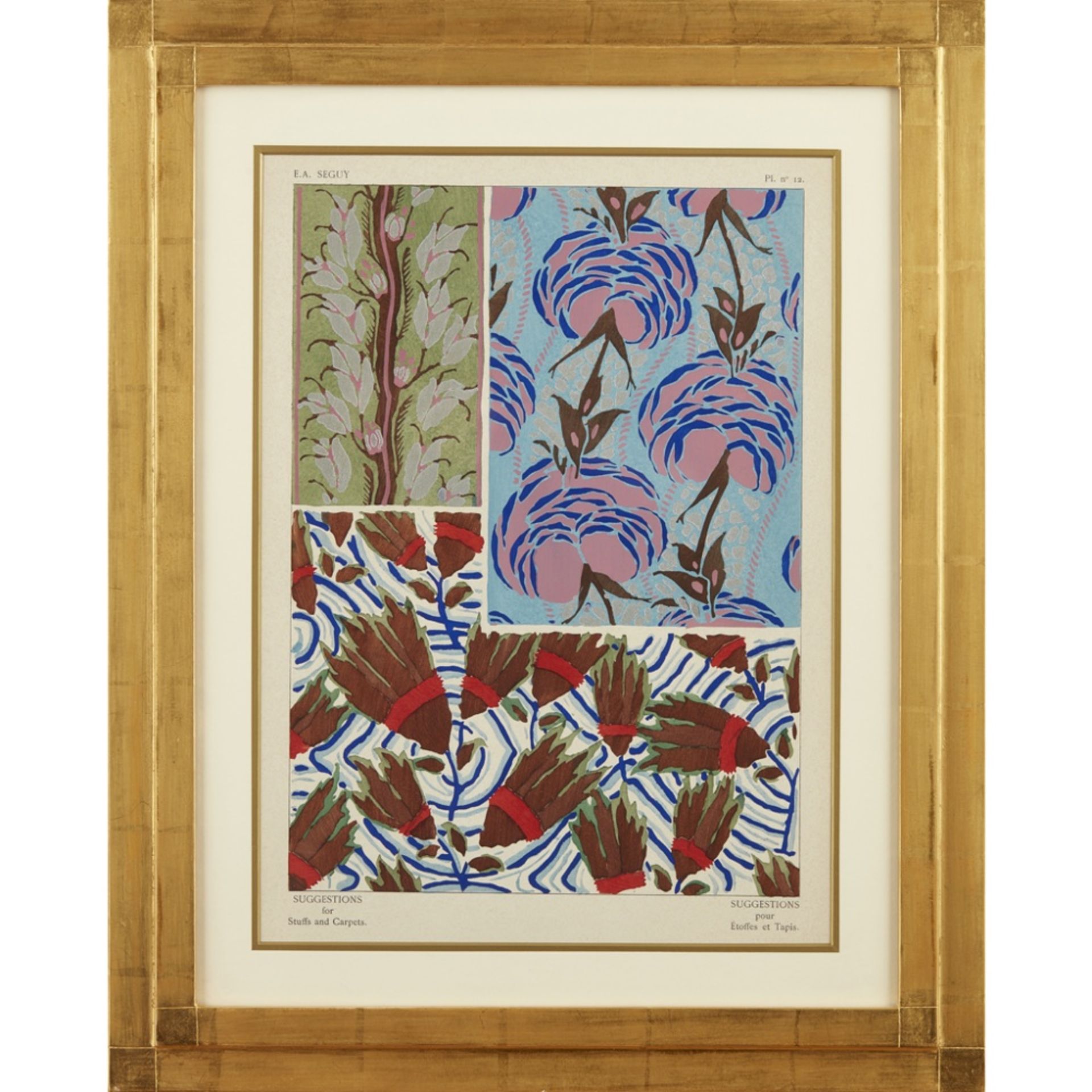 EUGÈNE ALAIN SÉGUY (1889-1985) 'SUGGESTIONS FOR STUFFS AND CARPETS', TWELVE ART DECO FRAMED - Image 4 of 24