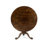 LATE GEORGE II MAHOGANY TRIPOD TABLEMID 18TH CENTURY of large size, the circular tilt top on a