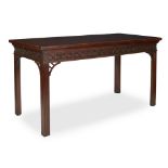 EARLY GEORGE III MAHOGANY SERVING TABLEMID 18TH CENTURY the rectangular top above a blind fret