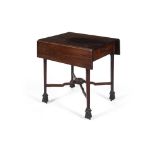 GEORGE III MAHOGANY BREAKFAST TABLE18TH CENTURY the rectangular top with two drop leaves above a