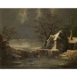 GEORGE SMITH OF CHICHESTER (BRITISH 1714-1776)WATER-MILL COVERED IN SNOW Oil on canvas46cm x 56cm (